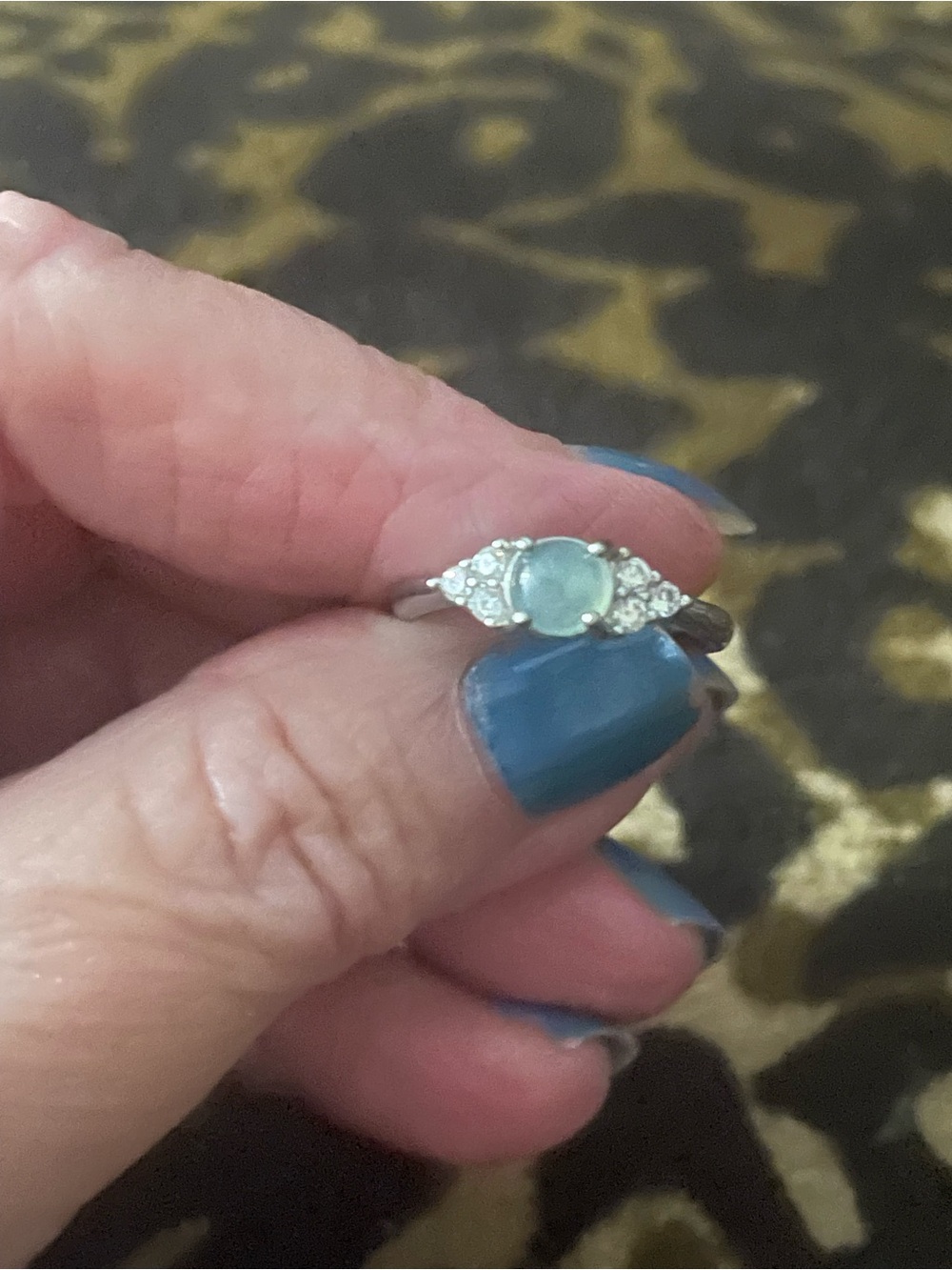 Beautiful Jade ring adjustable size 6-10